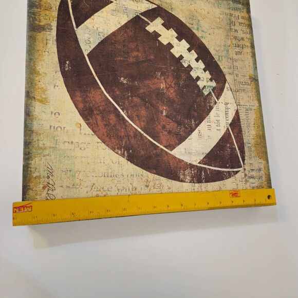 Canvas Print 17.5" X 17.5" Football Sports Art Print Signed Mo Mullen - Picture 6 of 6